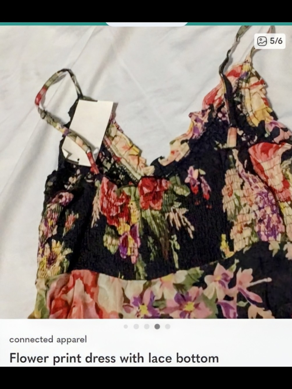 ISO: Vintage 90's Marshalls Connected Apparel Floral Tier Dress - Picture 2 of 2